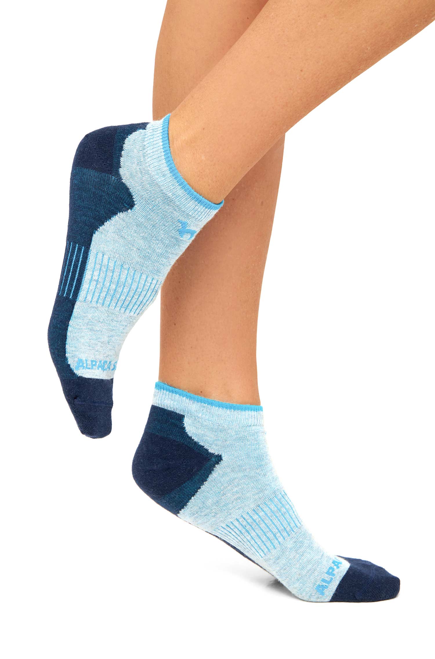 Alpaka Socken SNEAKER-navy/türkis