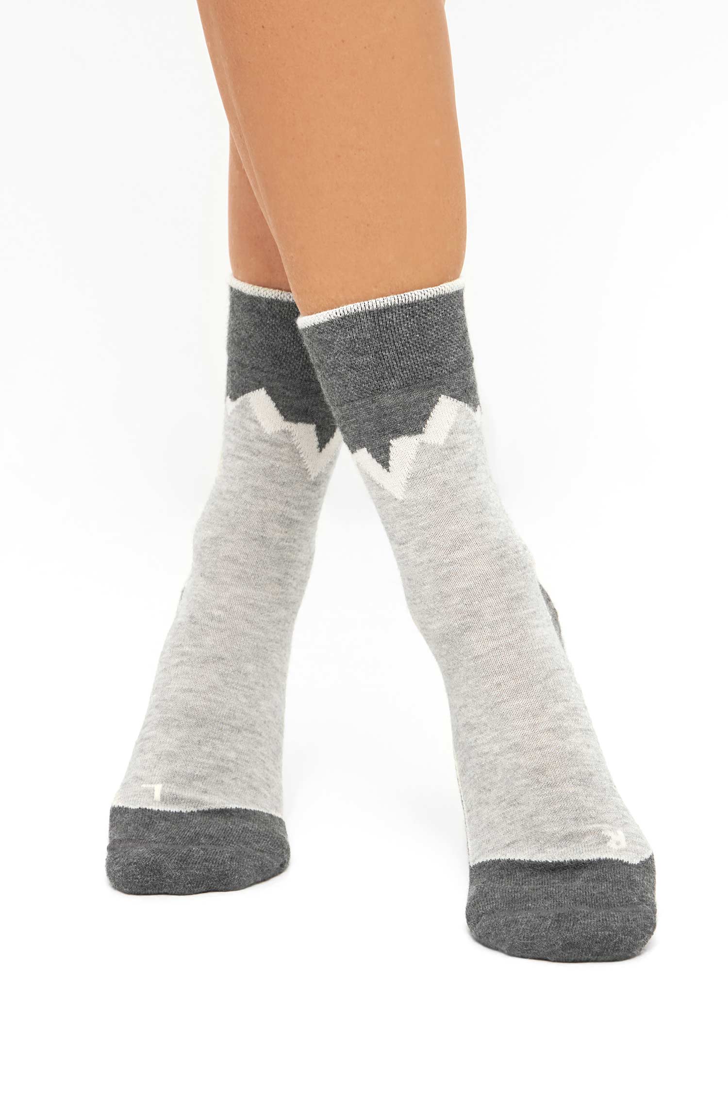 Alpaka WANDERSOCKEN-grau/silber