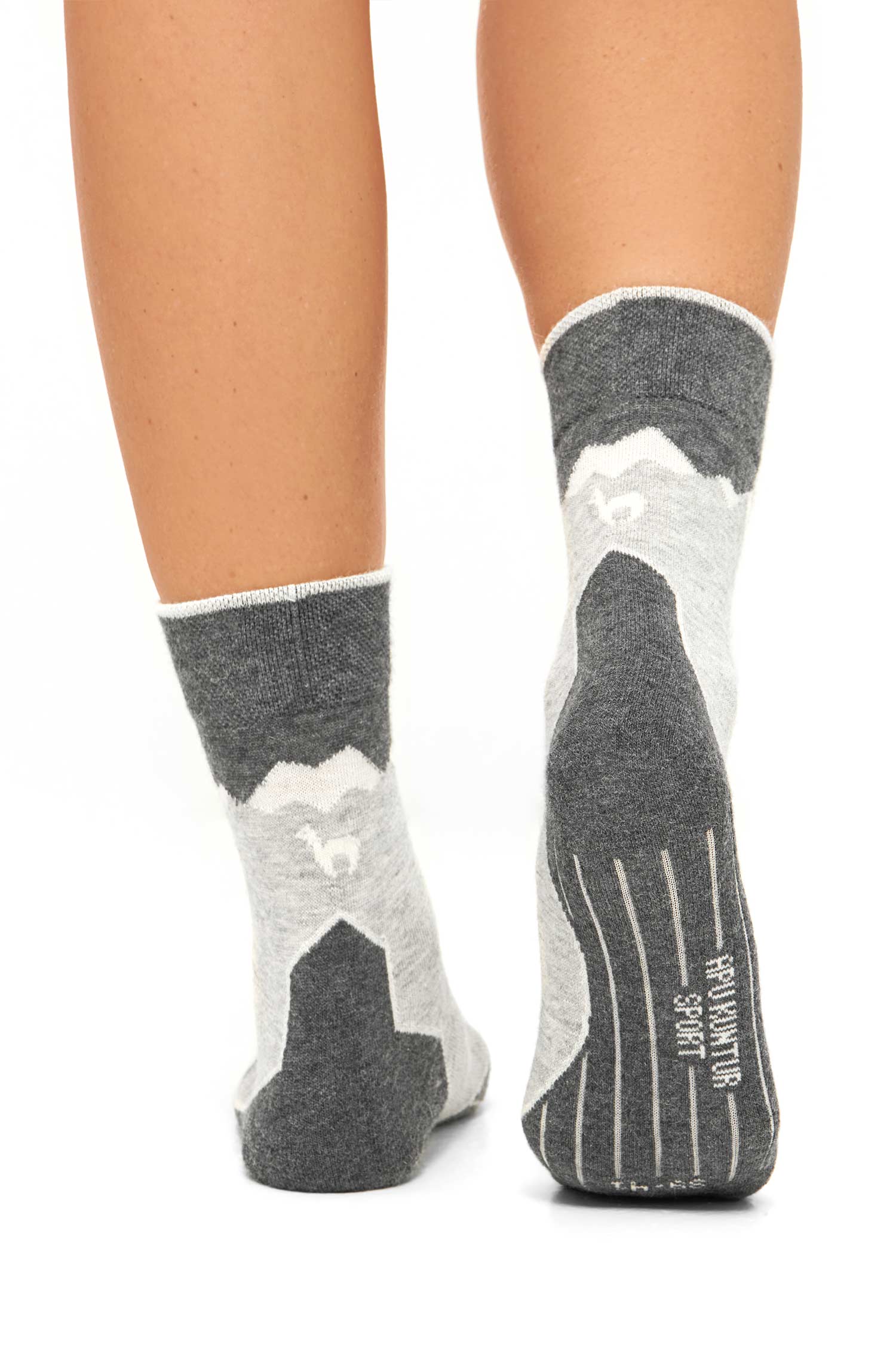 Alpaka WANDERSOCKEN | 6er-Pack-grau/silber