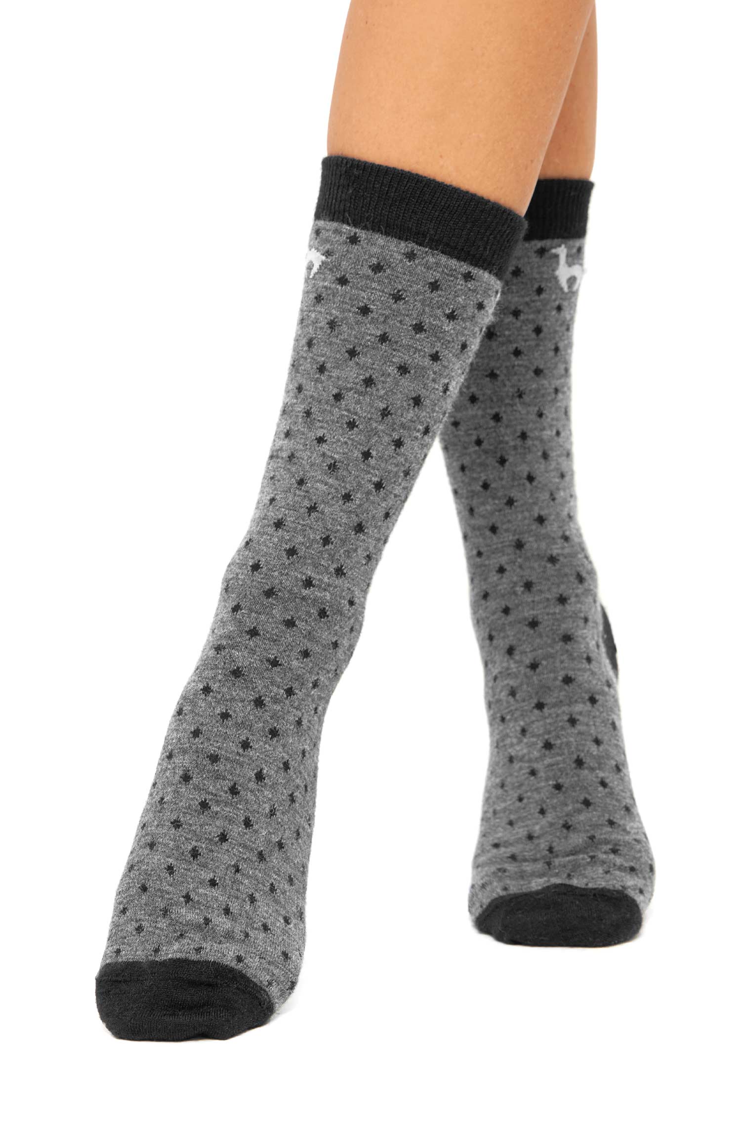 Alpaka Socken DOTTED-anthrazit