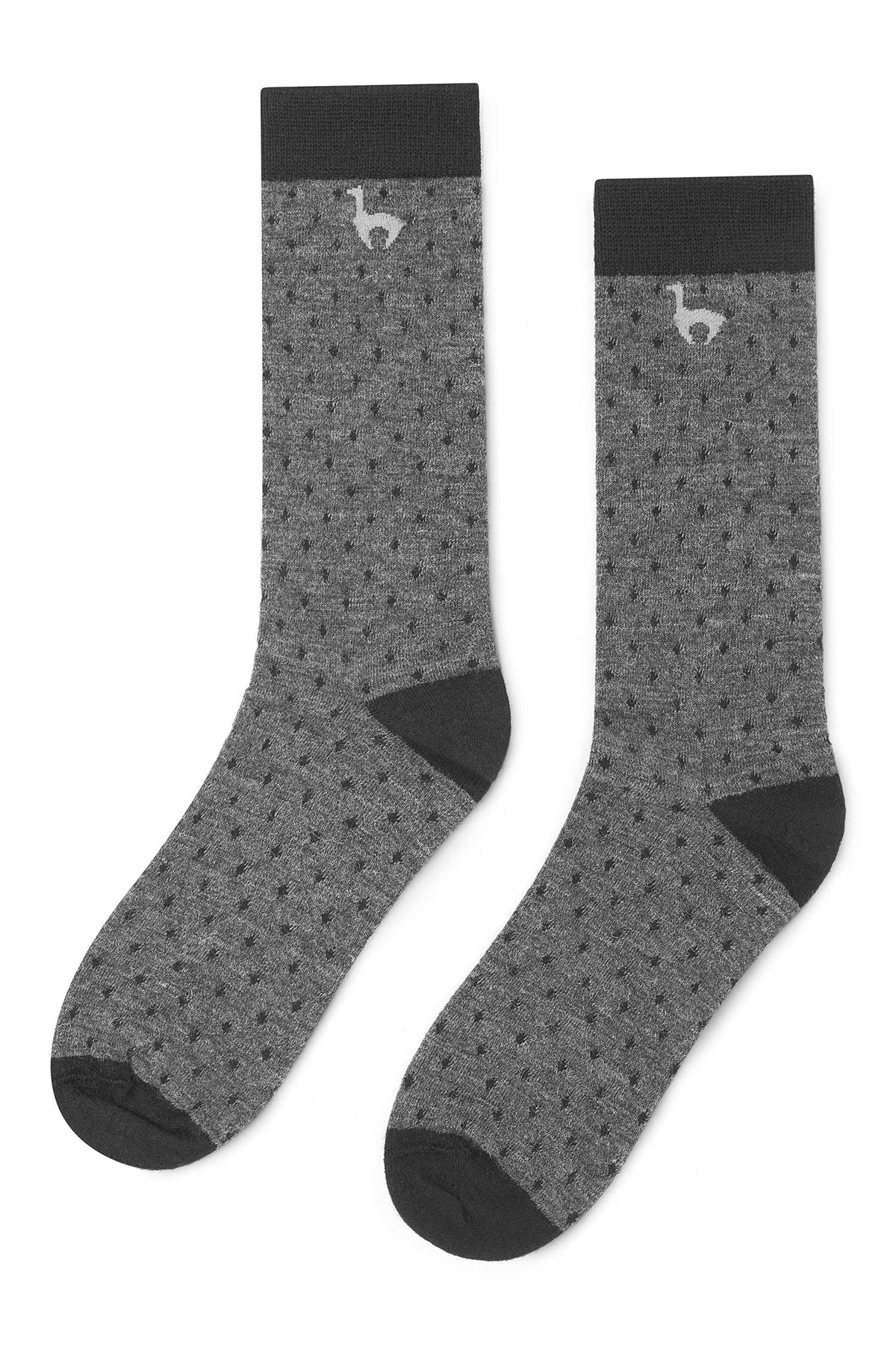 Alpaka Socken DOTTED-anthrazit