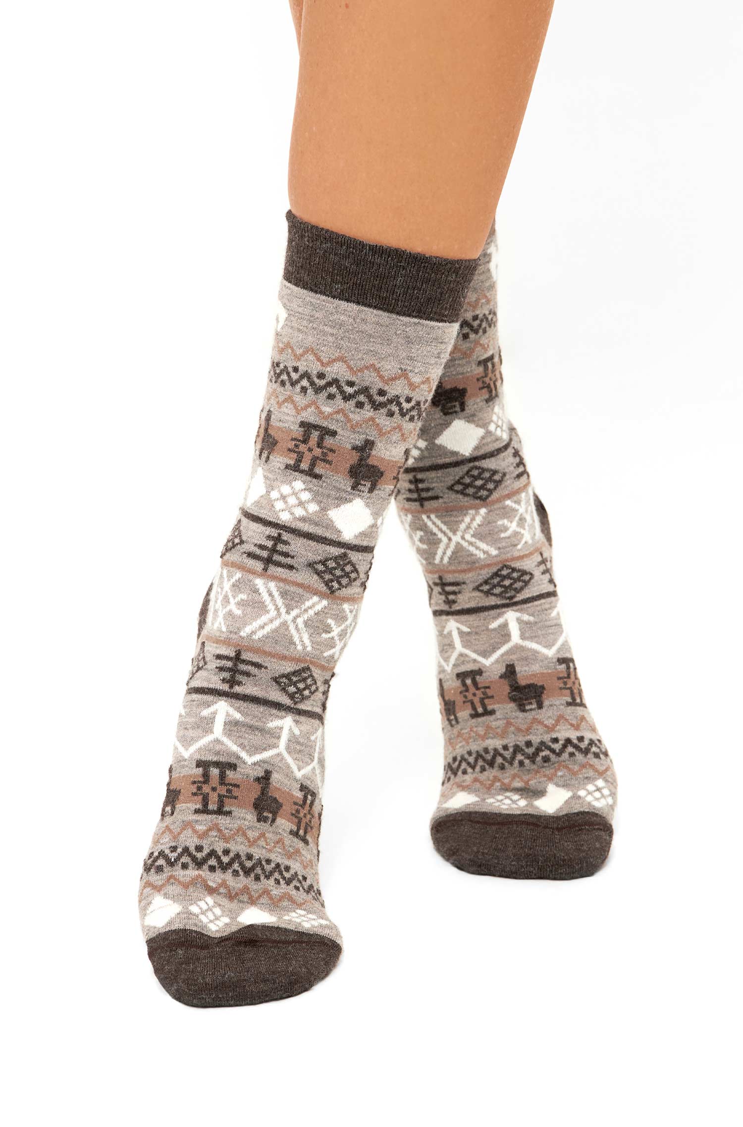 Alpaka Socken CAMINO | 6er-Pack-stein/mokka