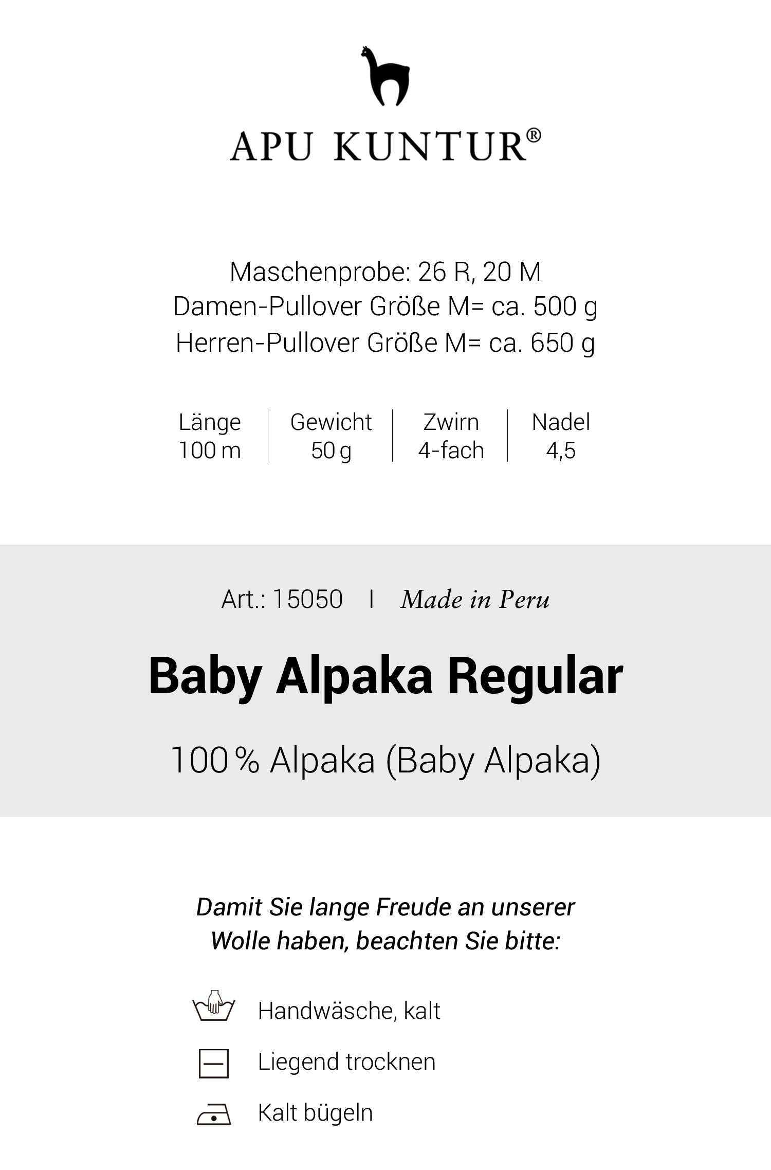 Baby Alpaka Wolle PURE | 1kg Kone-dunkelgrau