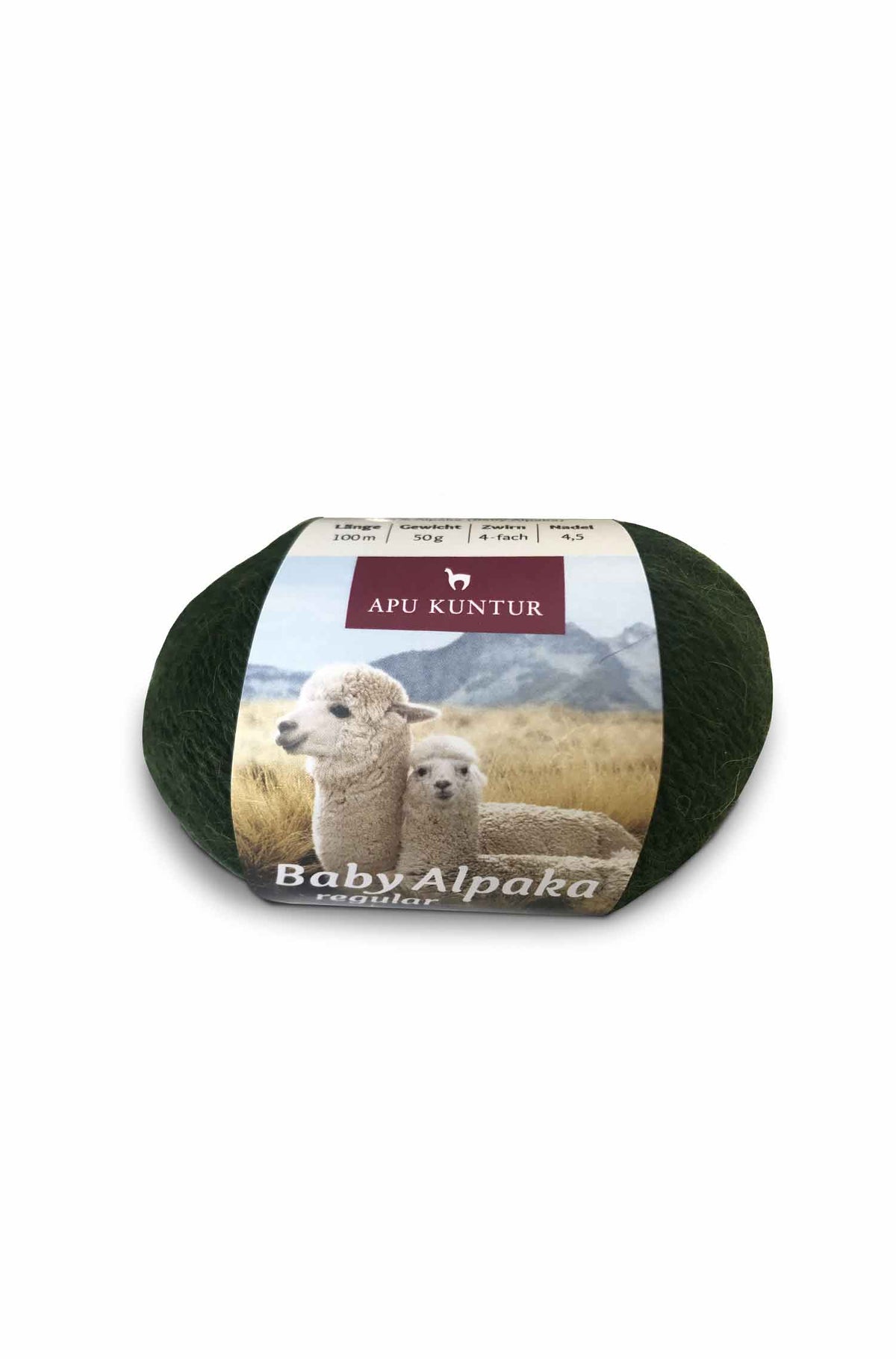 Baby Alpaka Wolle PURE | 50g-tannengrün melange