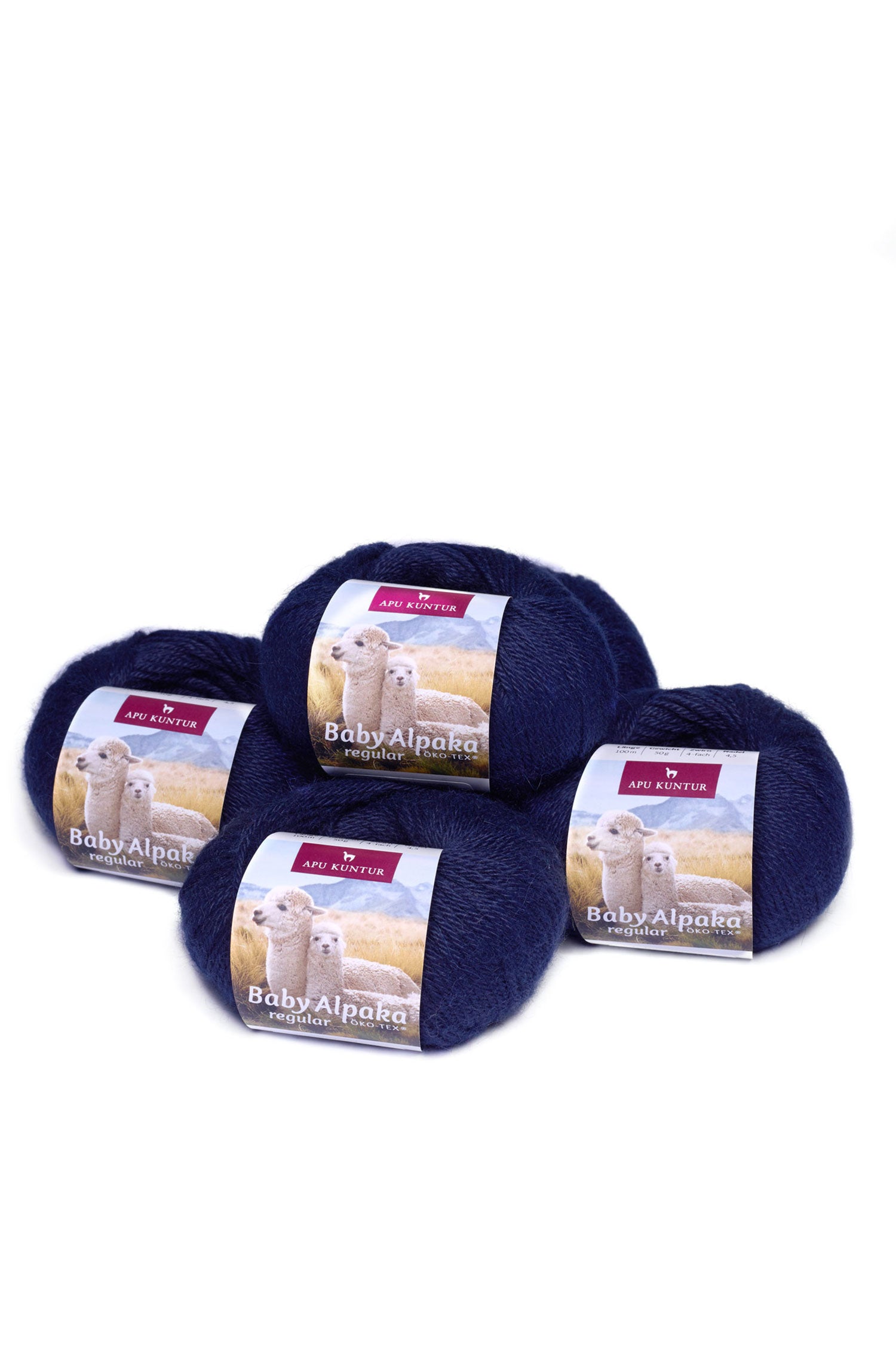 Baby Alpaka Wolle PURE | 5×50g-dunkelblau