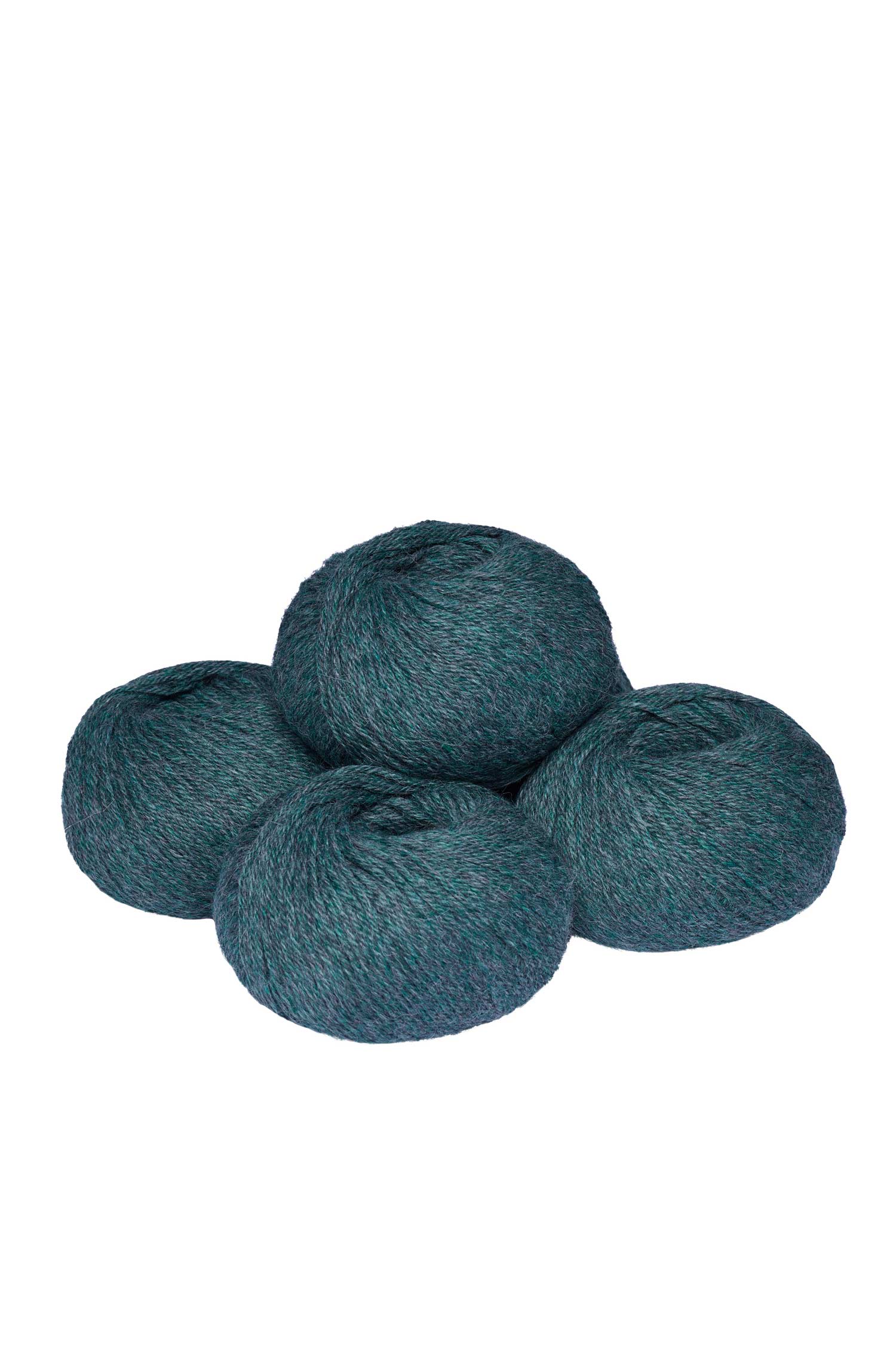 Baby Alpaka Wolle PURE | 5×50g-grüngrau melange