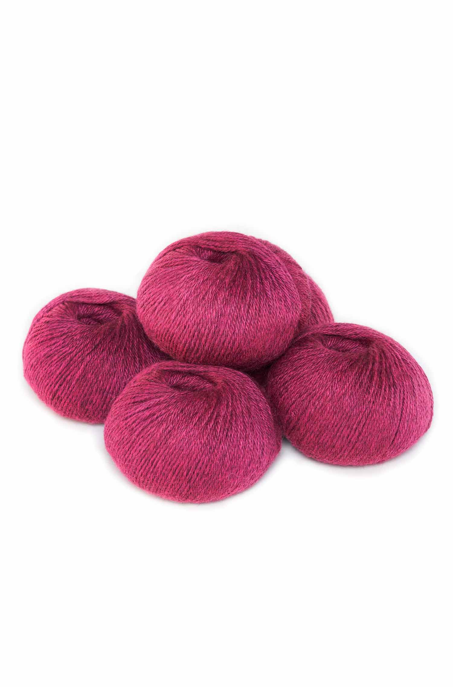 Baby Alpaka Wolle PURE | 5×50g-himbeere melange
