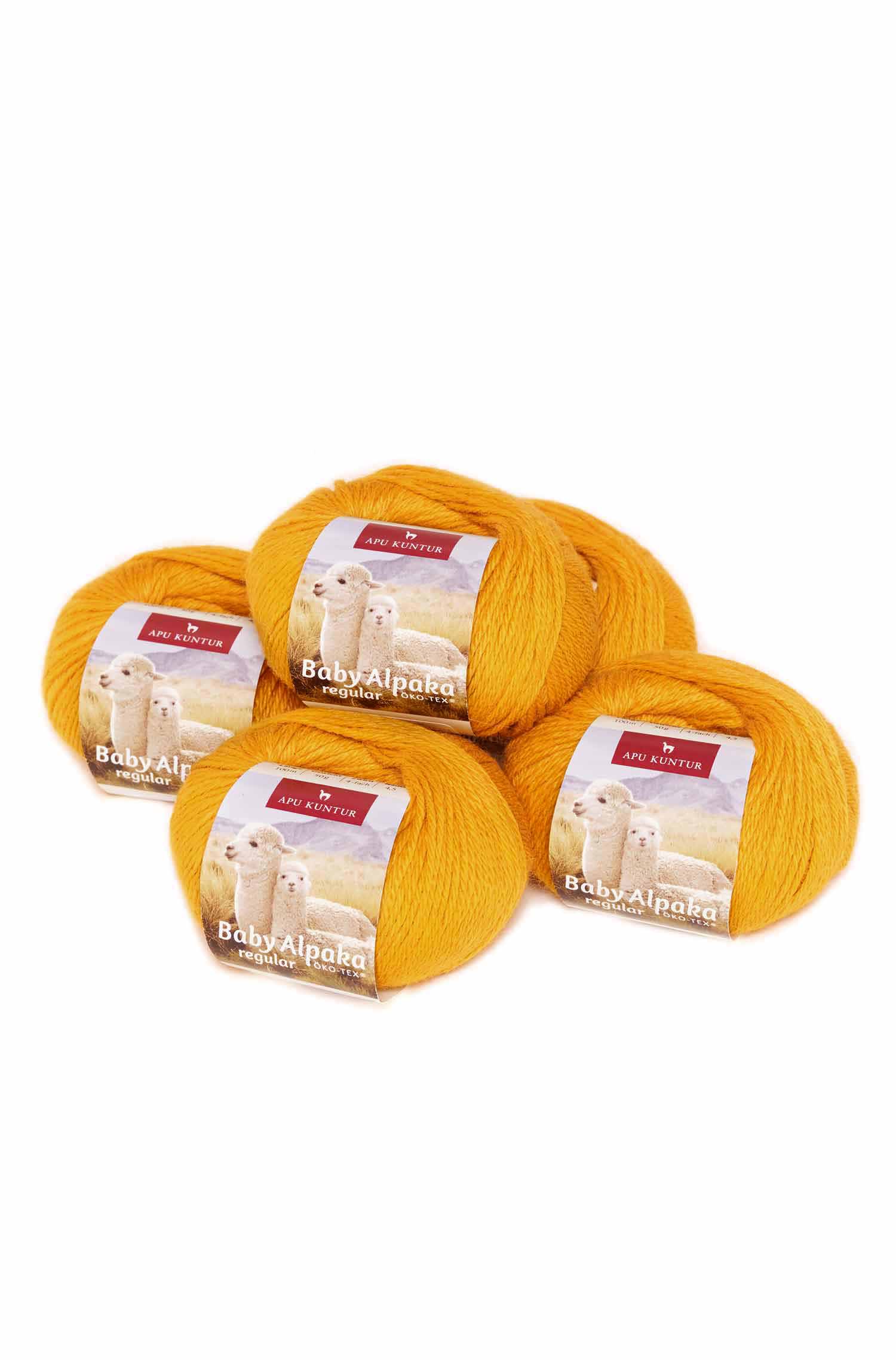 Baby Alpaka Wolle PURE | 5×50g-honiggelb