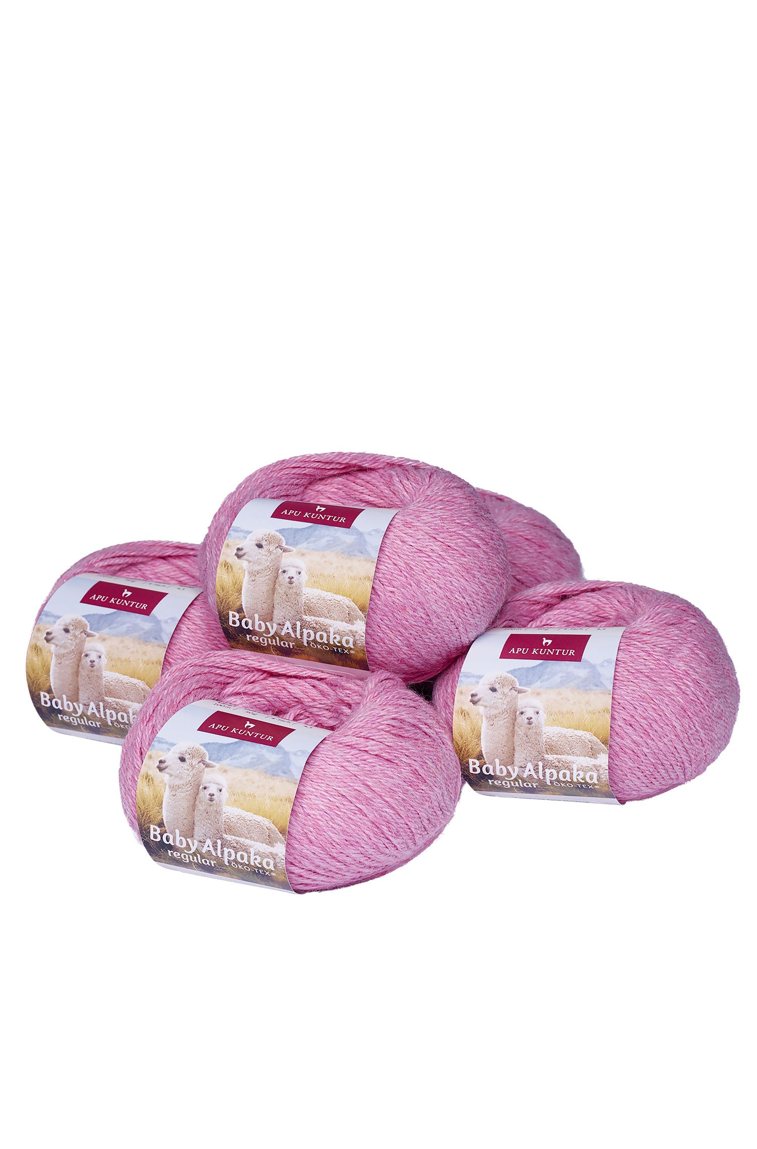 Baby Alpaka Wolle PURE | 5×50g-rosa melange