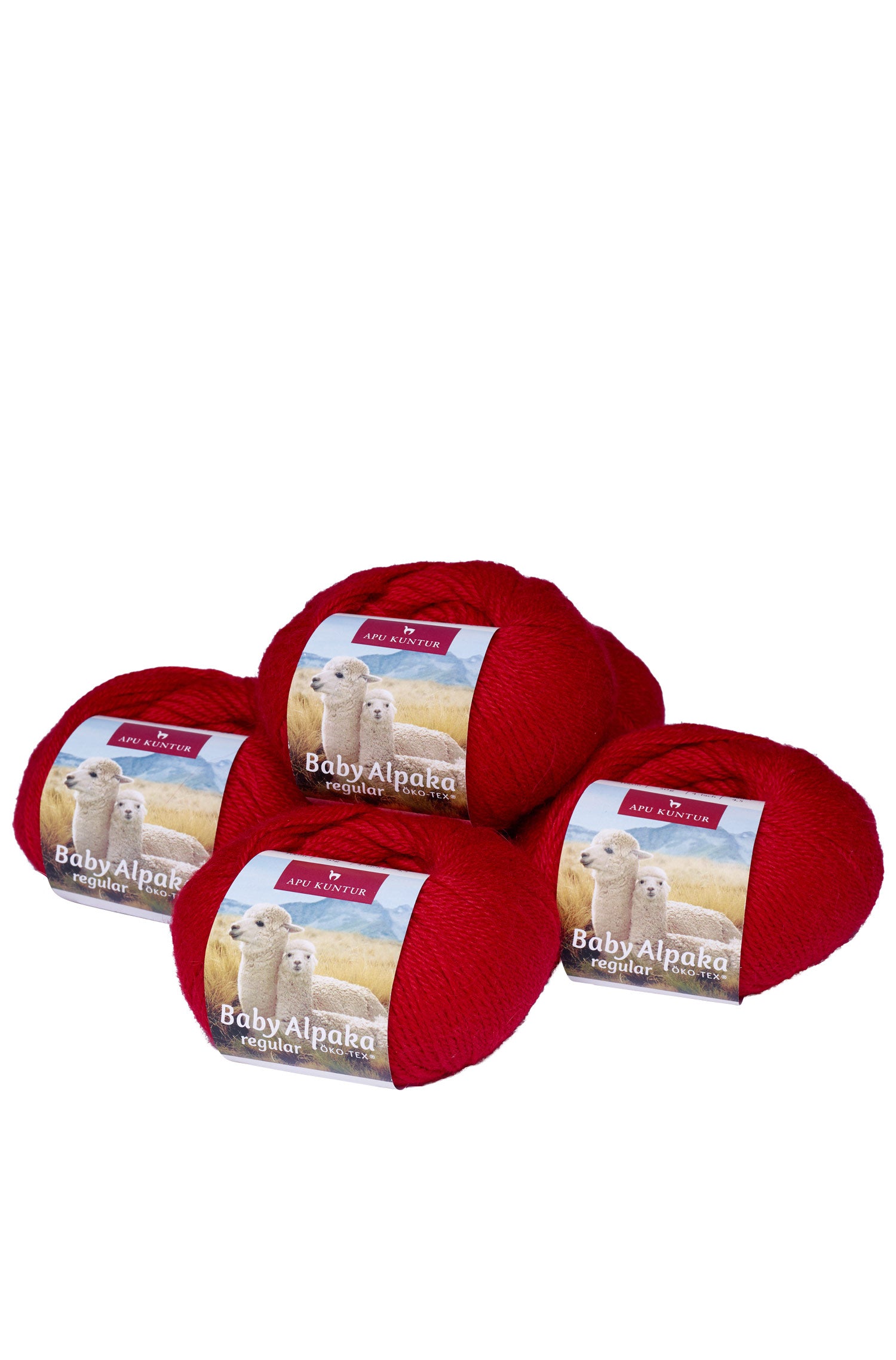 Baby Alpaka Wolle PURE | 5×50g-rot