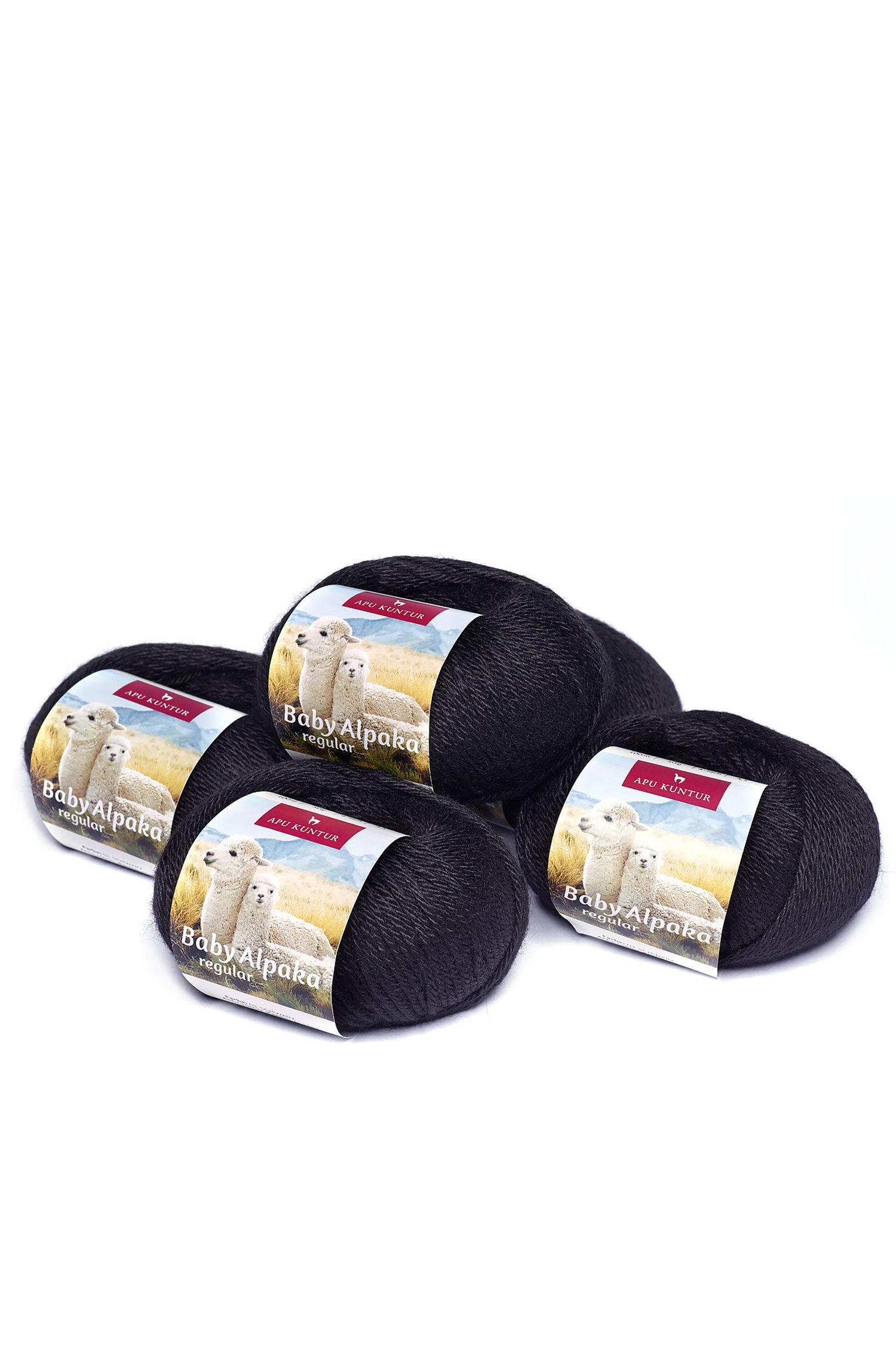 Baby Alpaka Wolle PURE | 5×50g-schwarz