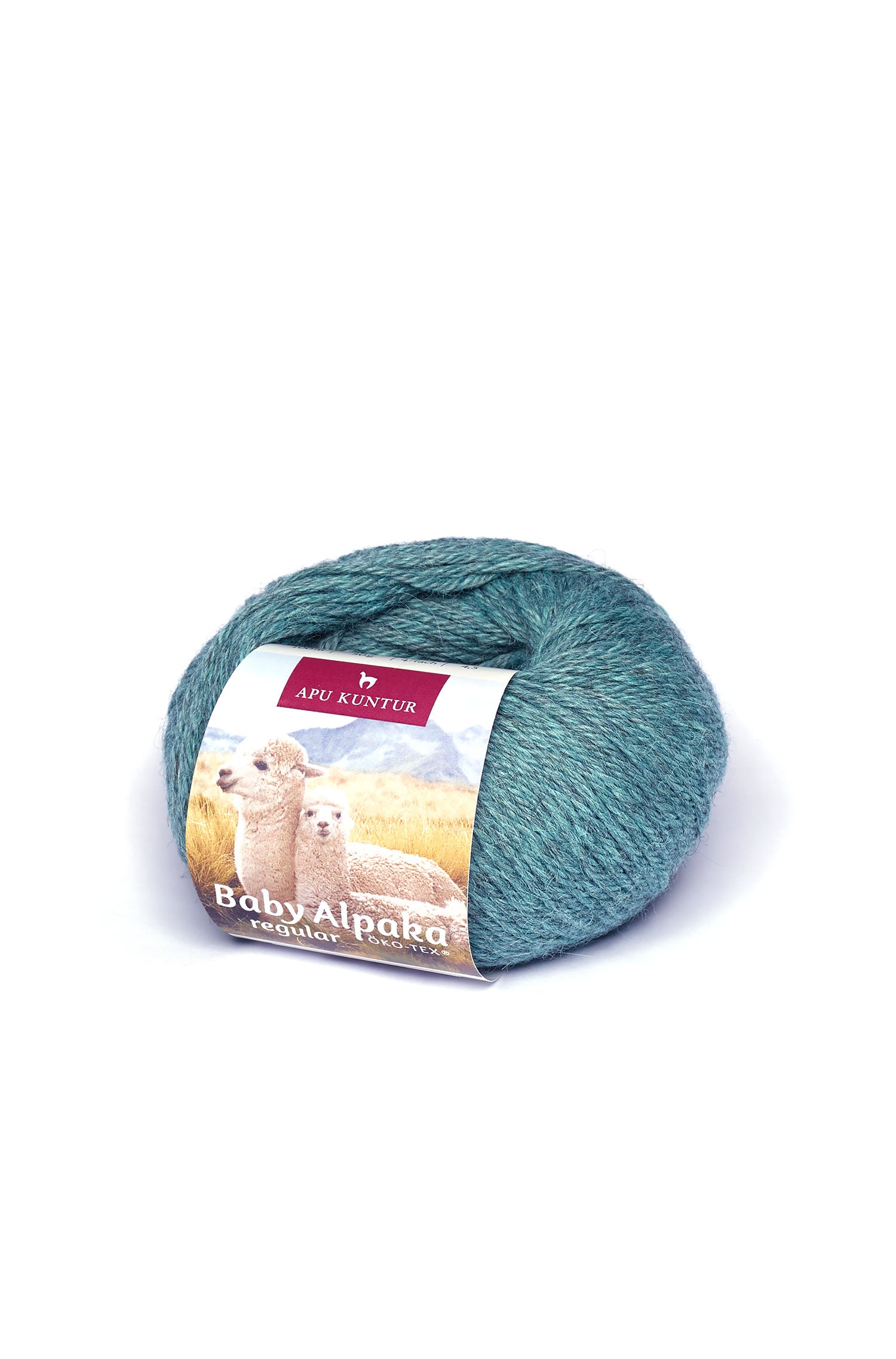 Baby Alpaka Wolle PURE | 5×50g-seegrün melange