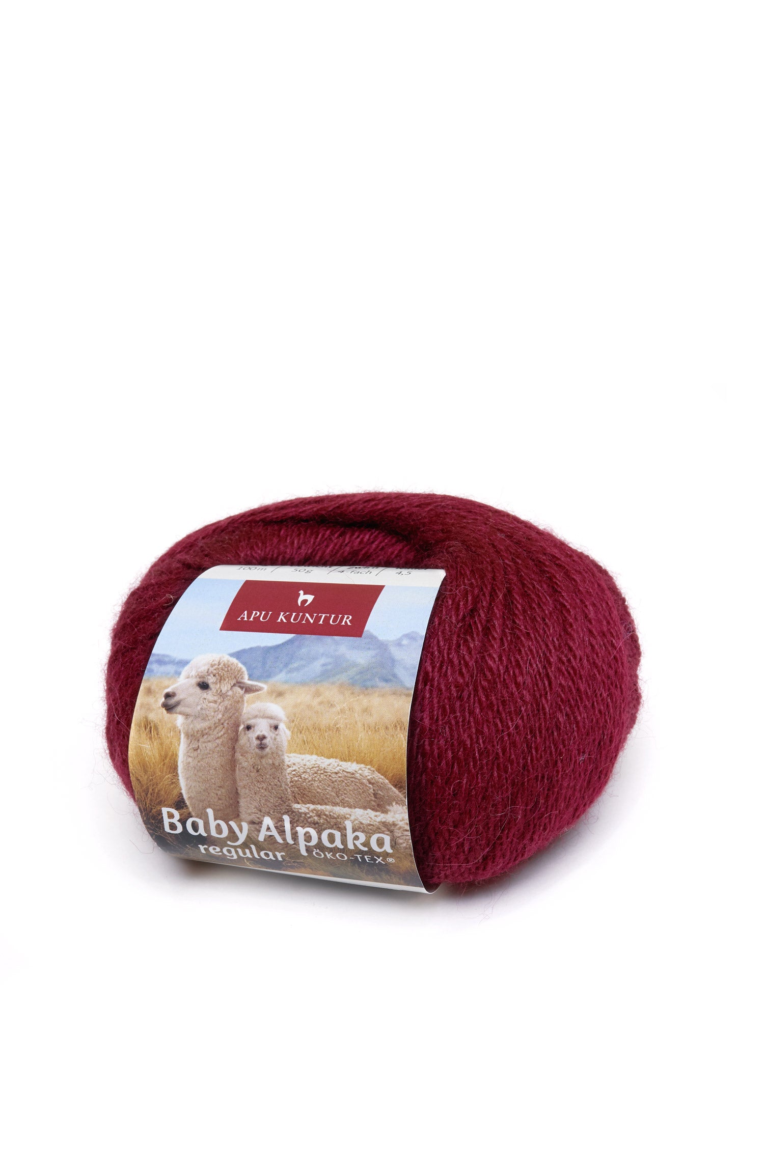 Baby Alpaka Wolle PURE | 5×50g-weinrot