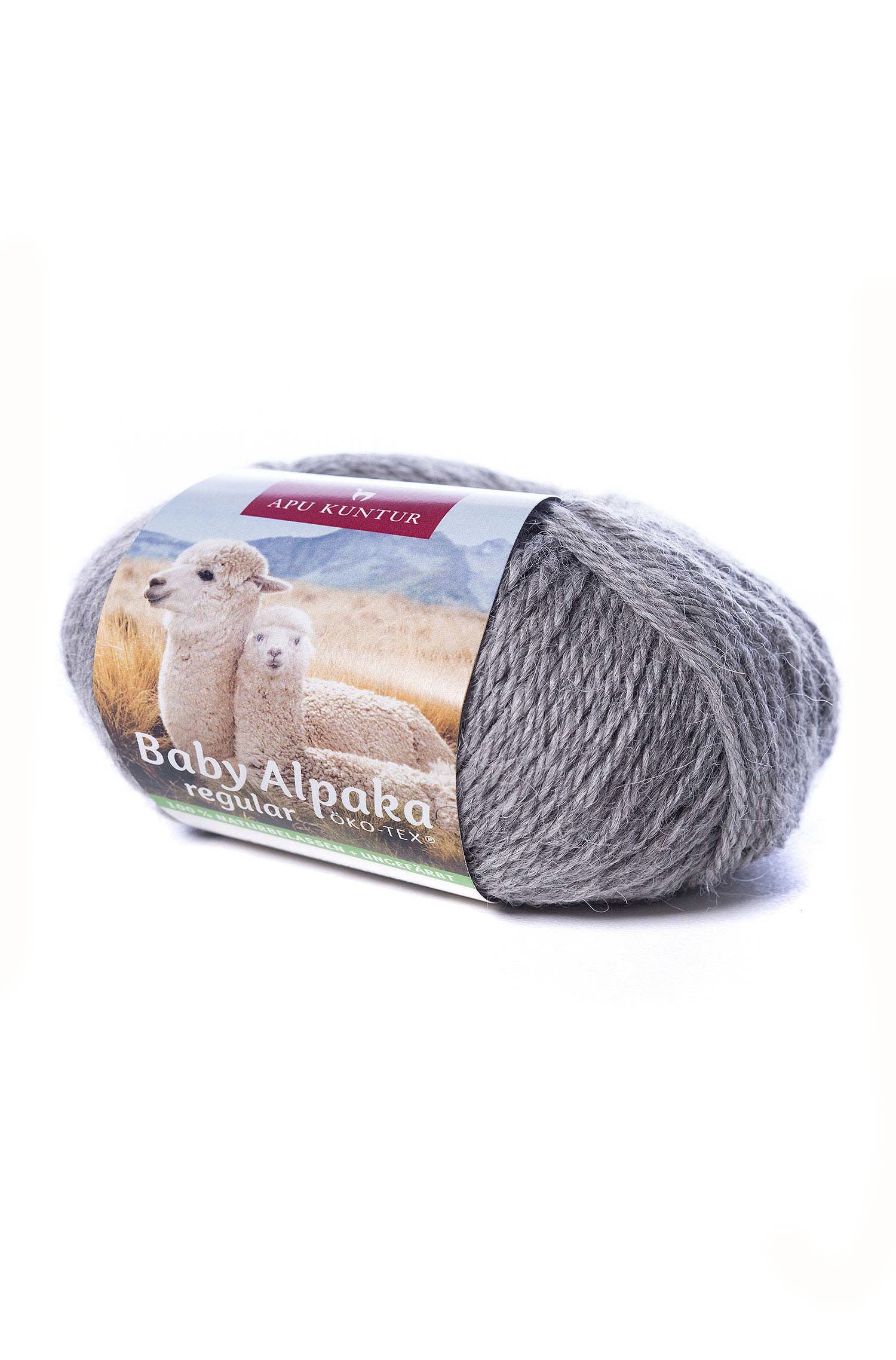 Baby Alpaka Wolle PURE | 5×50g-mittelgrau