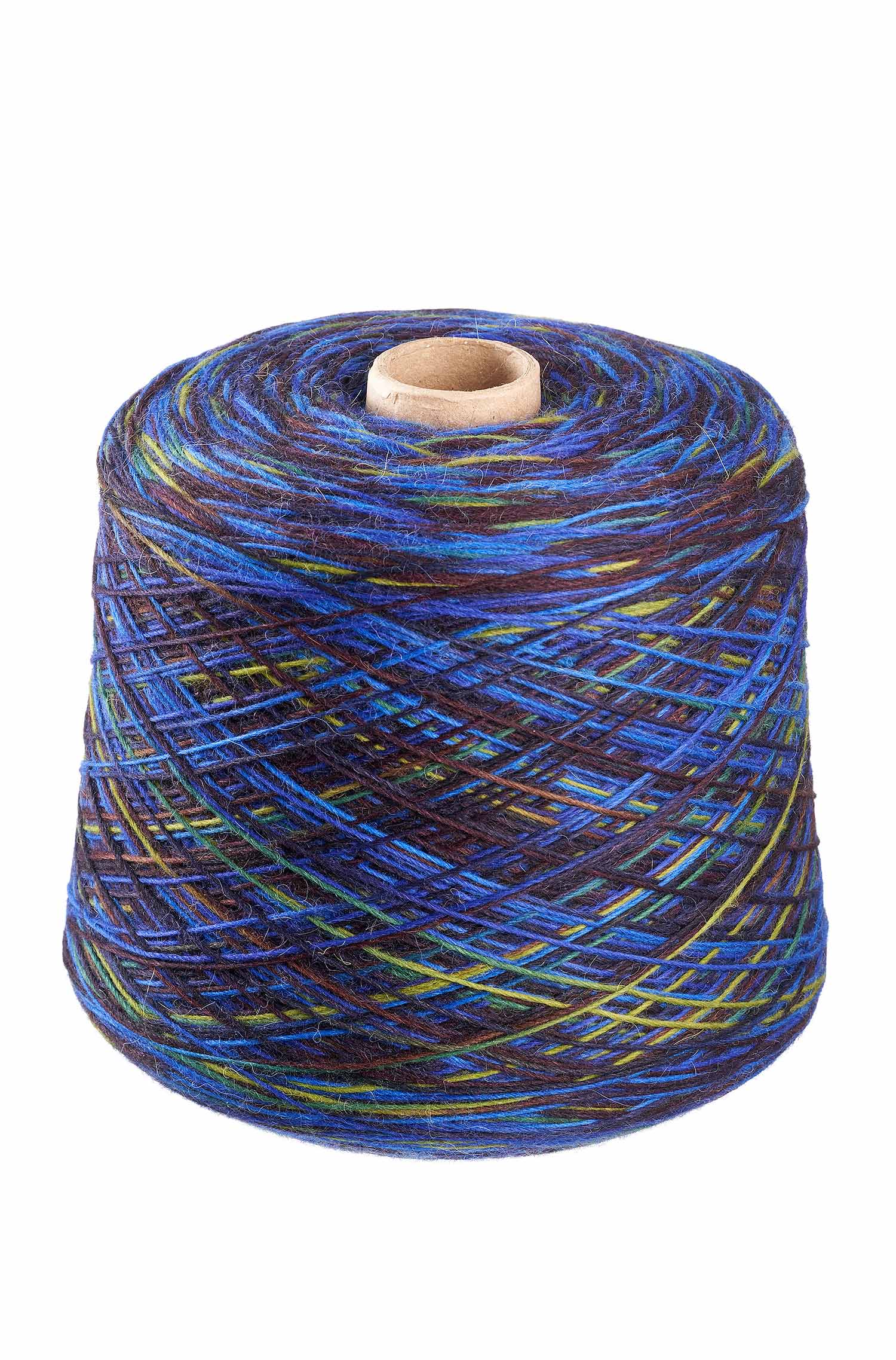 Alpaka Sockengarn MULTICOLOUR | 1kg Kone-blau/grün