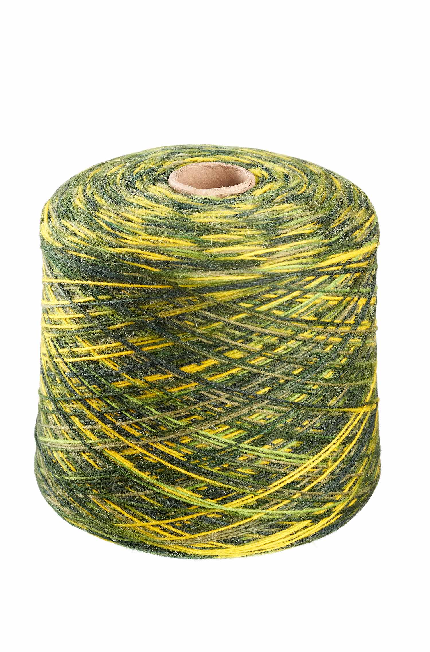 Alpaka Sockengarn MULTICOLOUR | 1kg Kone-grün/gelb