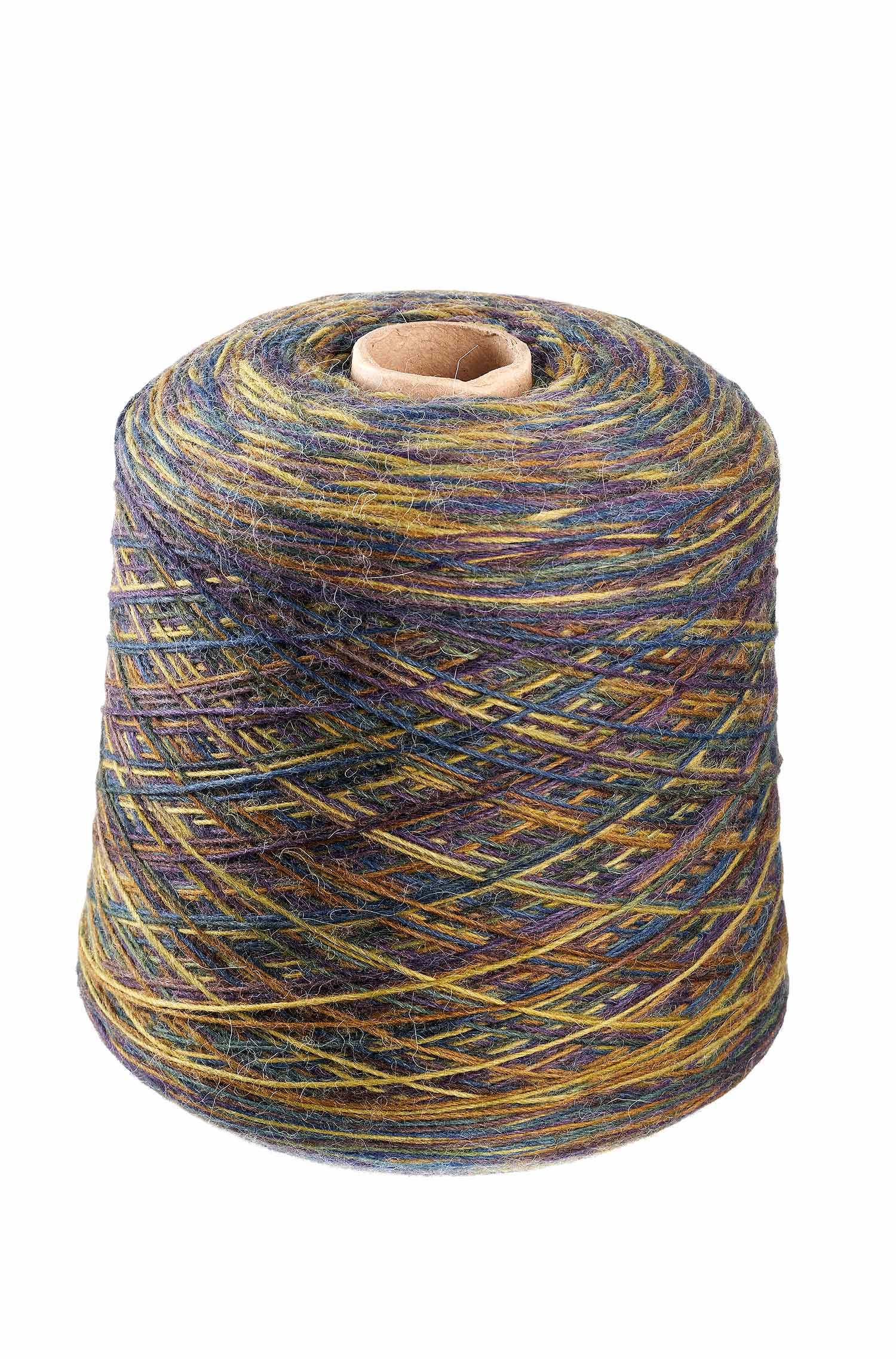 Alpaka Sockengarn MULTICOLOUR | 1kg Kone-khaki/blau