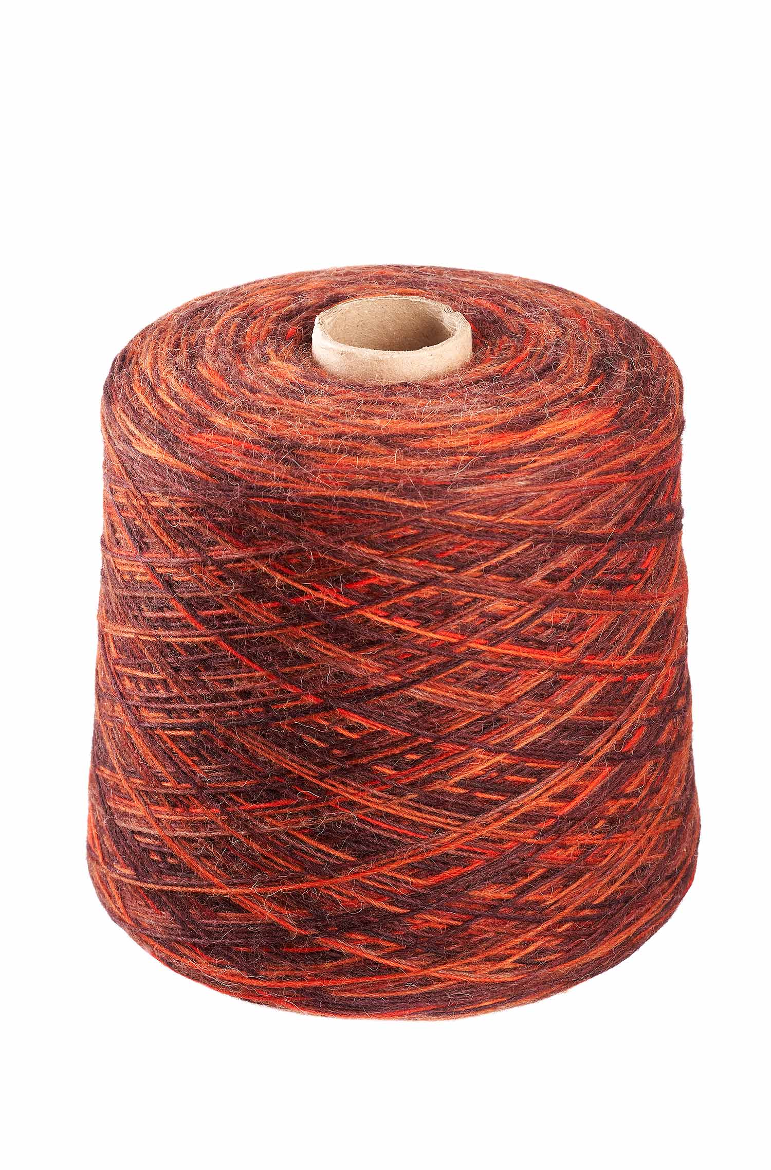 Alpaka Sockengarn MULTICOLOUR | 1kg Kone-kupfer/orange
