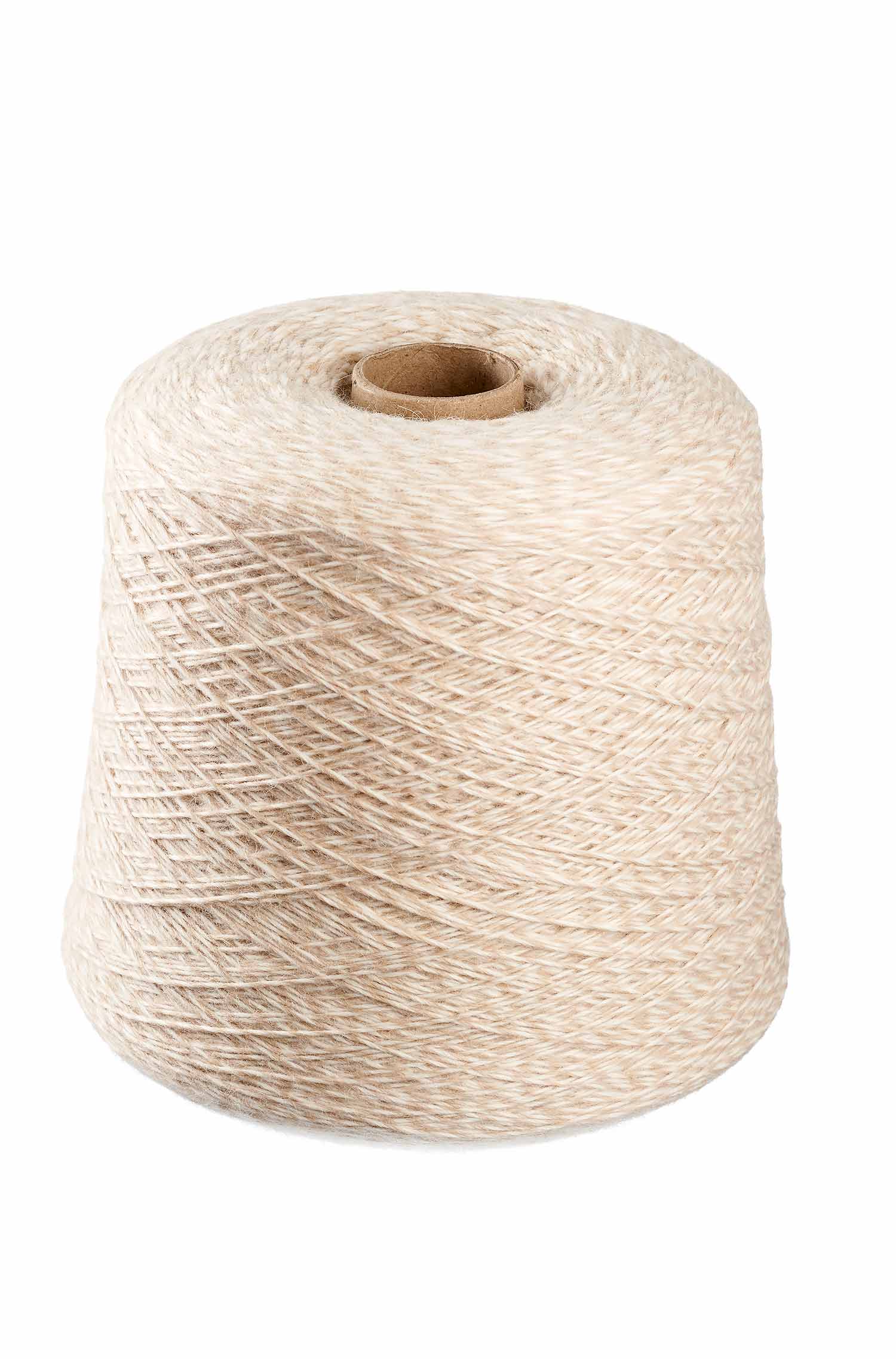 Alpaka Sockengarn MULTICOLOUR | 1kg Kone-beige meliert