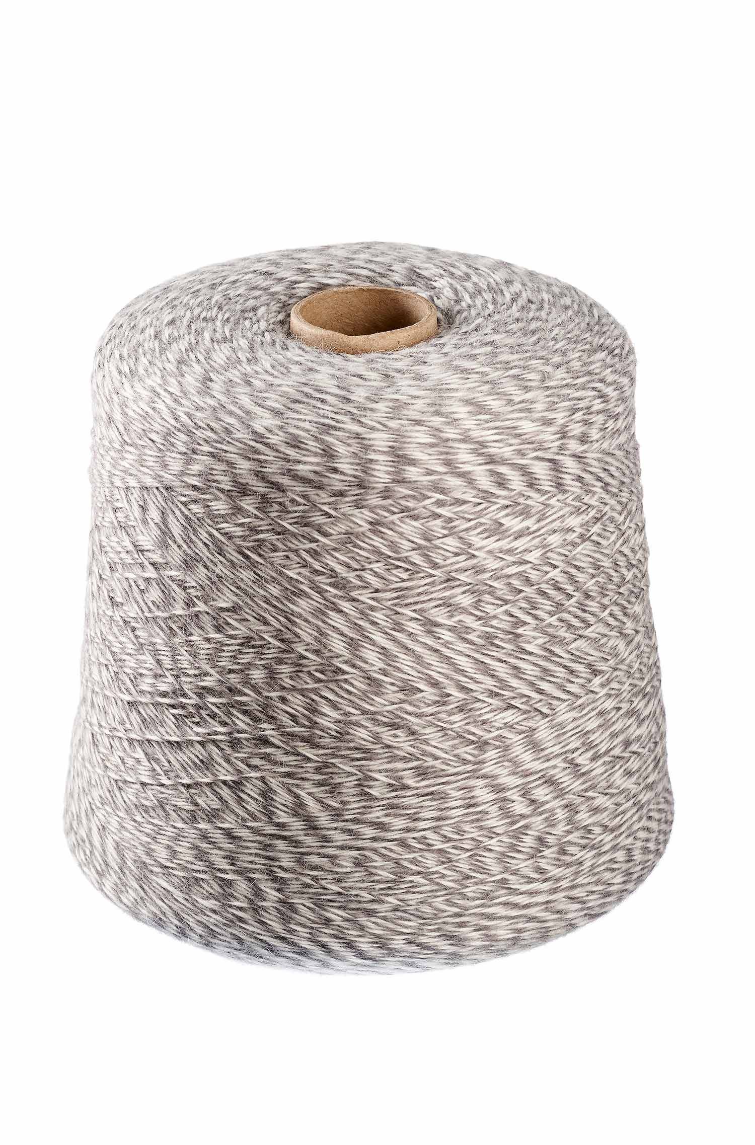Alpaka Sockengarn MULTICOLOUR | 1kg Kone-grau meliert