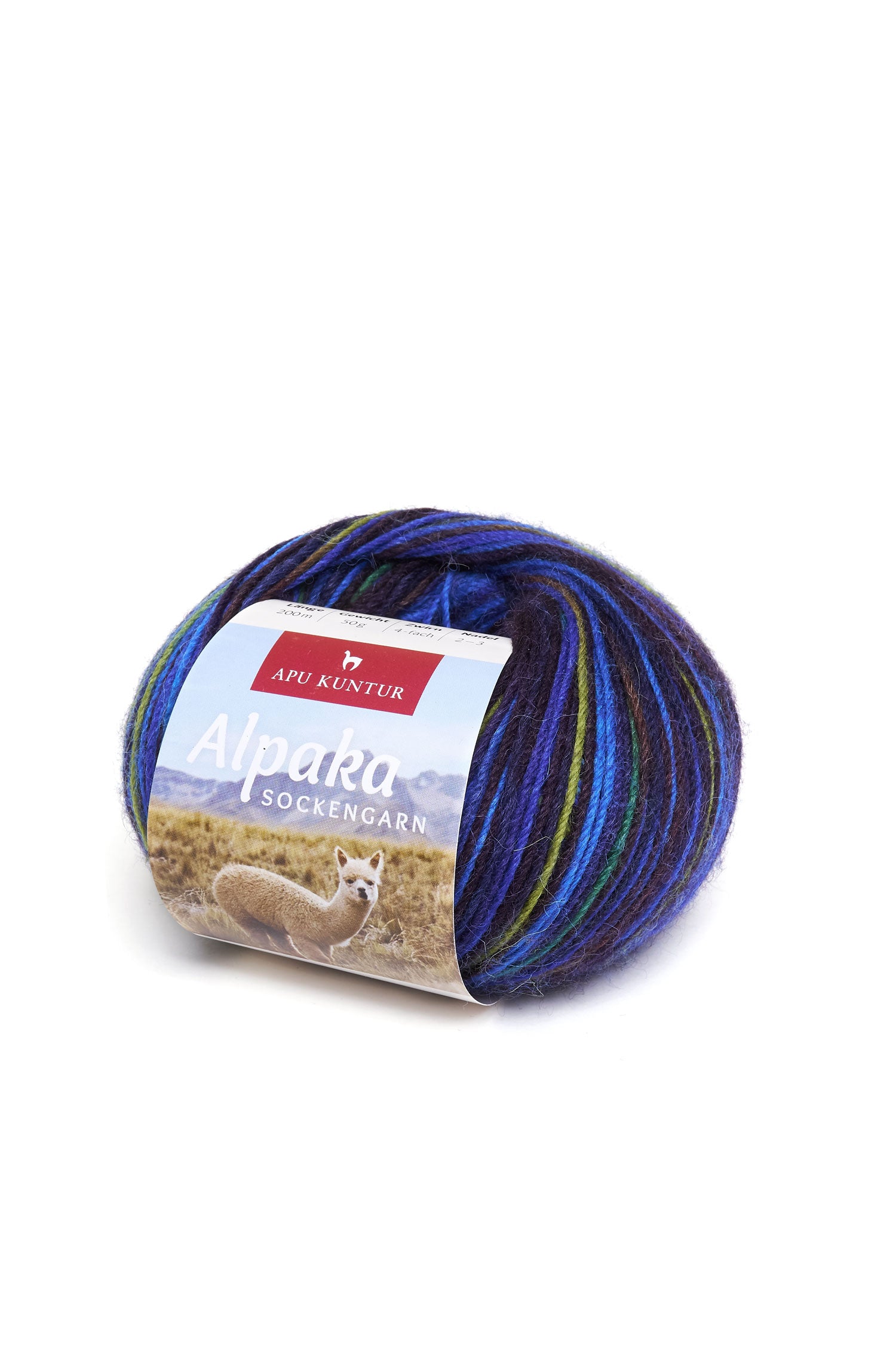 Alpaka Sockengarn MULTICOLOUR | 50g-blau/grün