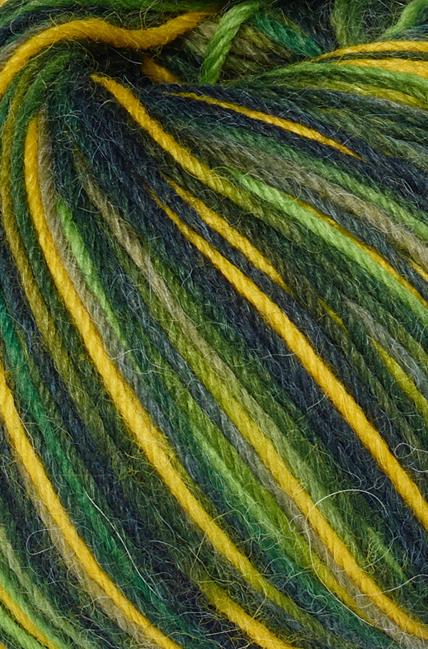 Alpaka Sockengarn MULTICOLOUR | 50g-grün/gelb