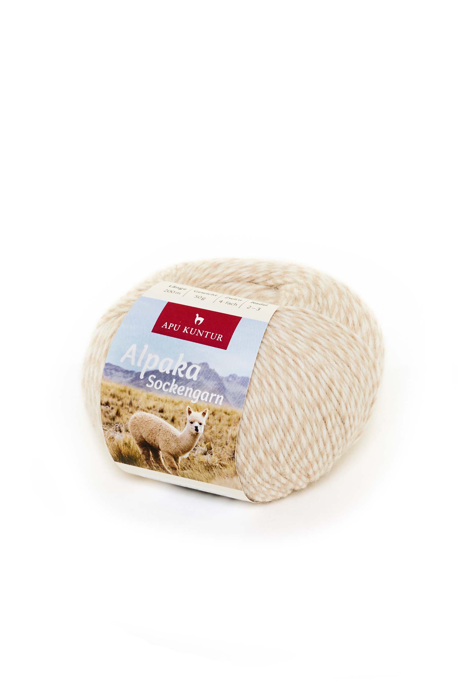 Alpaka Sockengarn MULTICOLOUR | 50g-beige meliert