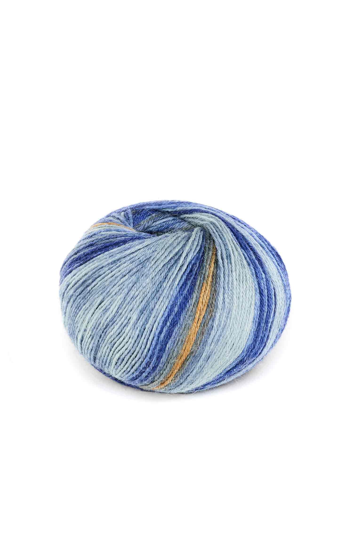 Alpaka Sockengarn HARMONY | 50g-ocker/blau