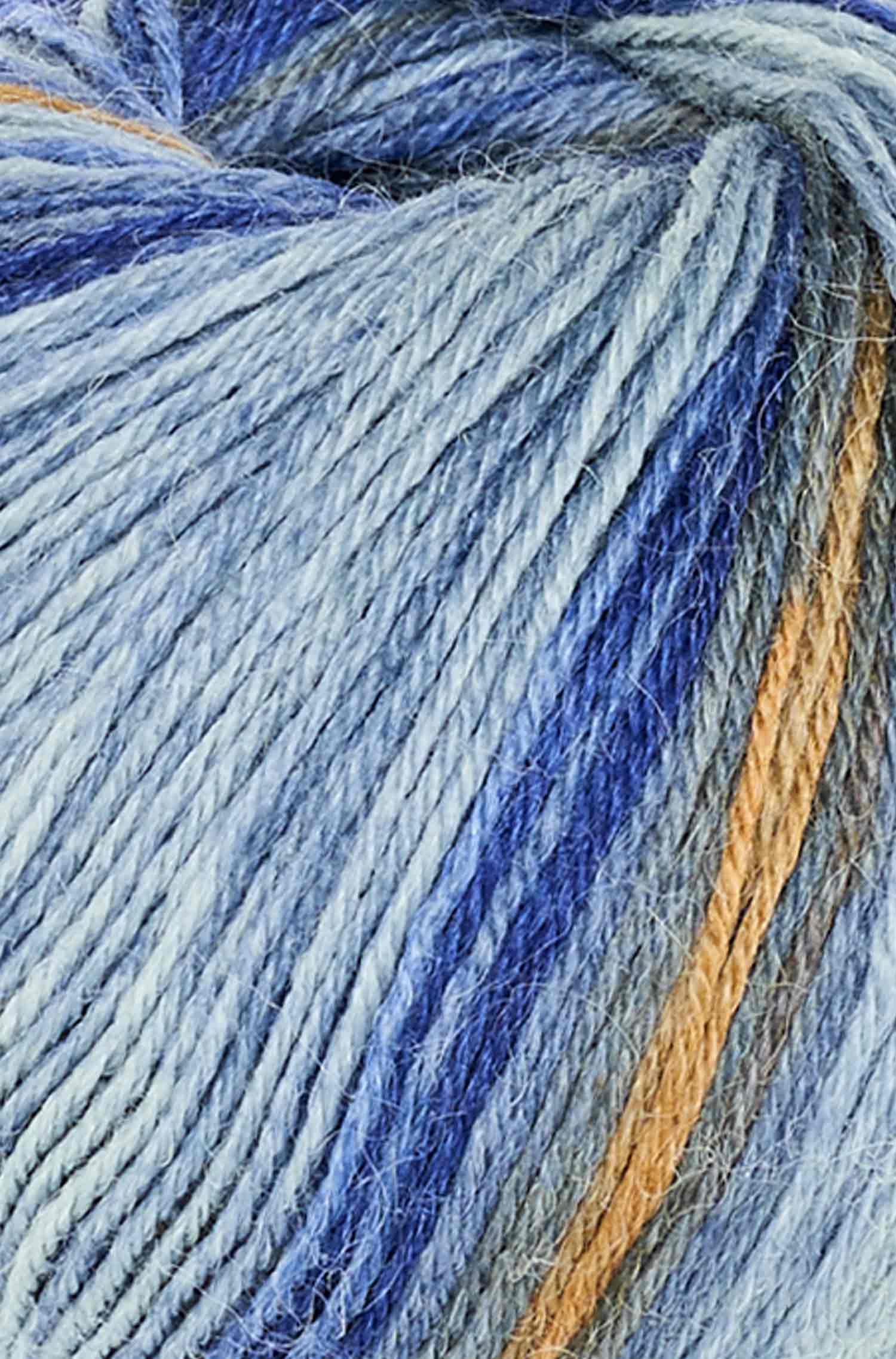 Alpaka Sockengarn HARMONY | 50g-ocker/blau