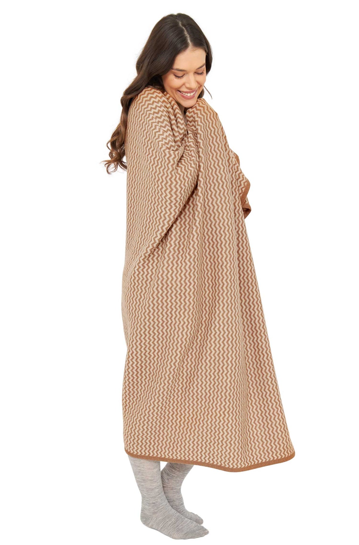 Alpaka Decke PURA NATURA-kamel/beige
