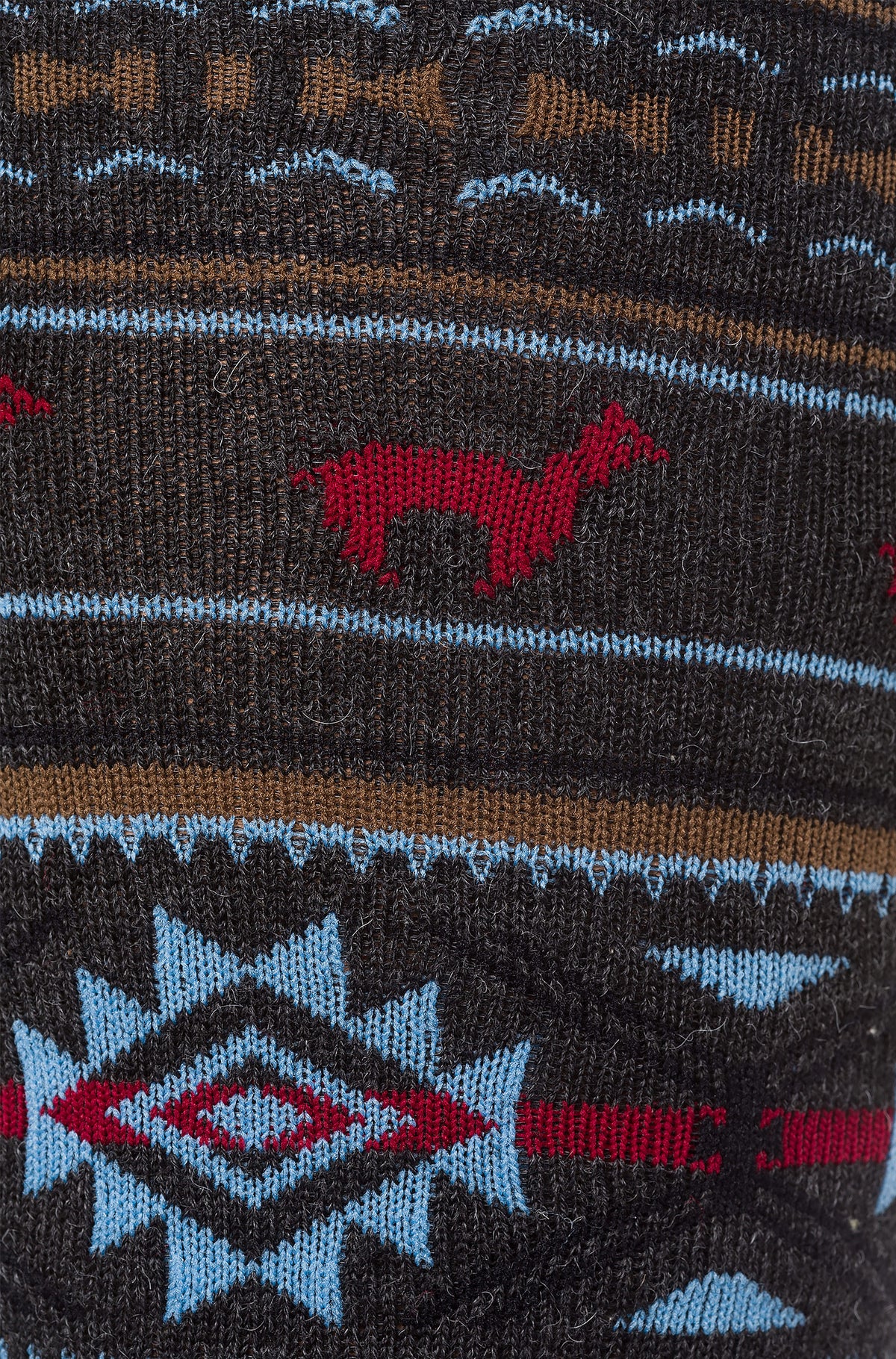 Alpaka Socken JAQUARD-grau/blau