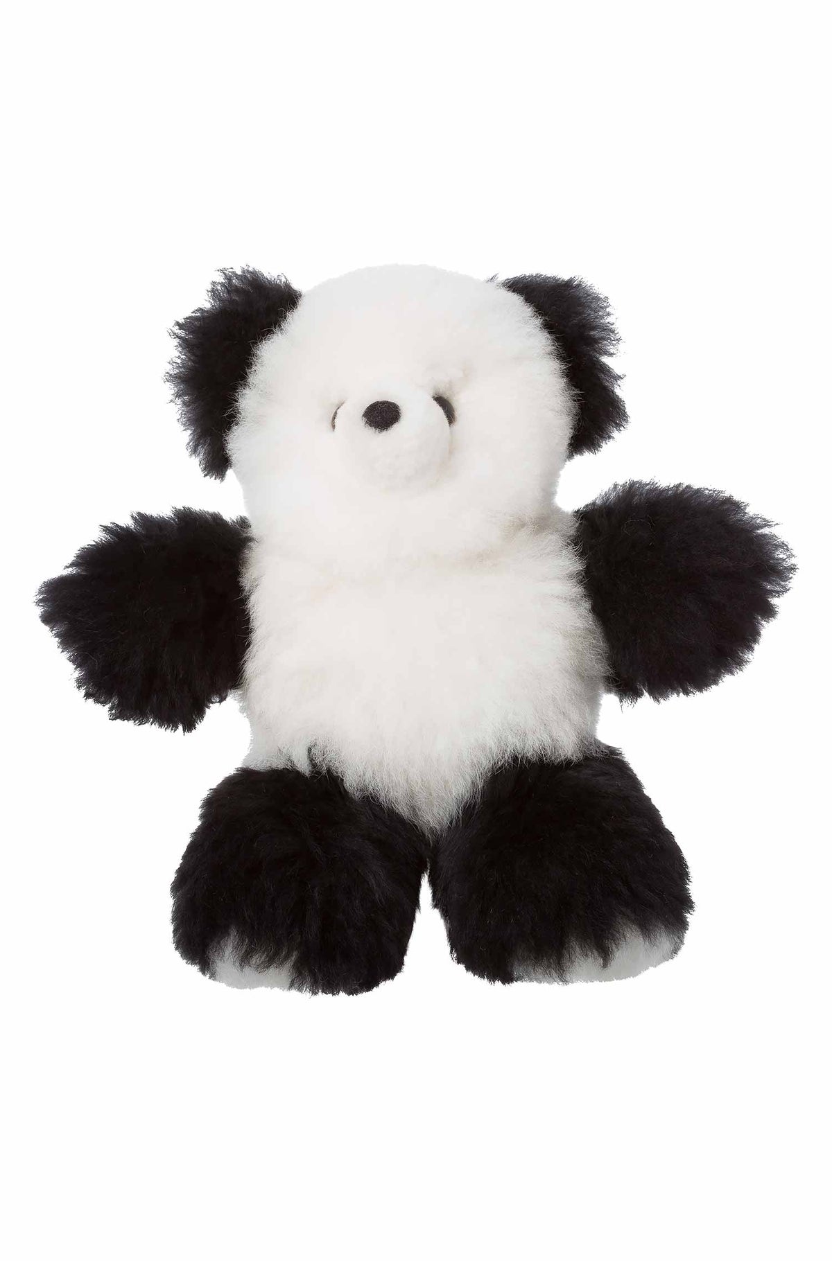 Alpaka Felltier TEDDY 30cm-schwarz/weiss