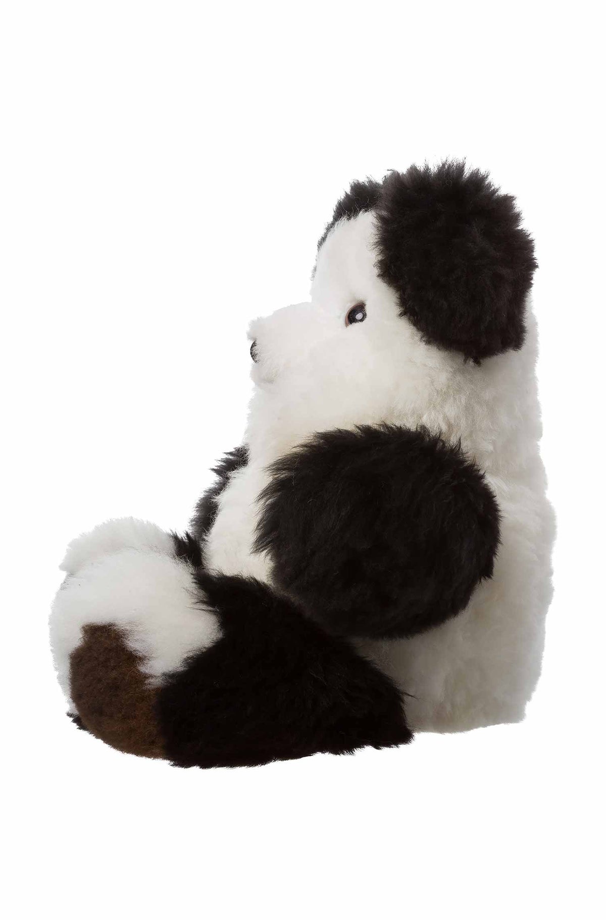 Alpaka Felltier TEDDY, 50 cm-schwarz/weiss