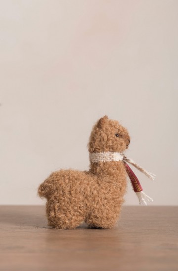 Plüsch Tier QÓNI GRANDE Alpaka Wolle Dekoration 19,5 cm 2