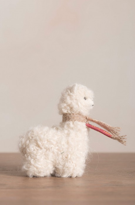 Plüsch Tier QÓNI GRANDE Alpaka Wolle Dekoration 19,5 cm