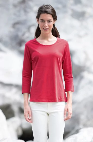 T-Shirt DREI-VIERTEL-ARM 3/4 Bio Pima-Baumwolle Damen
