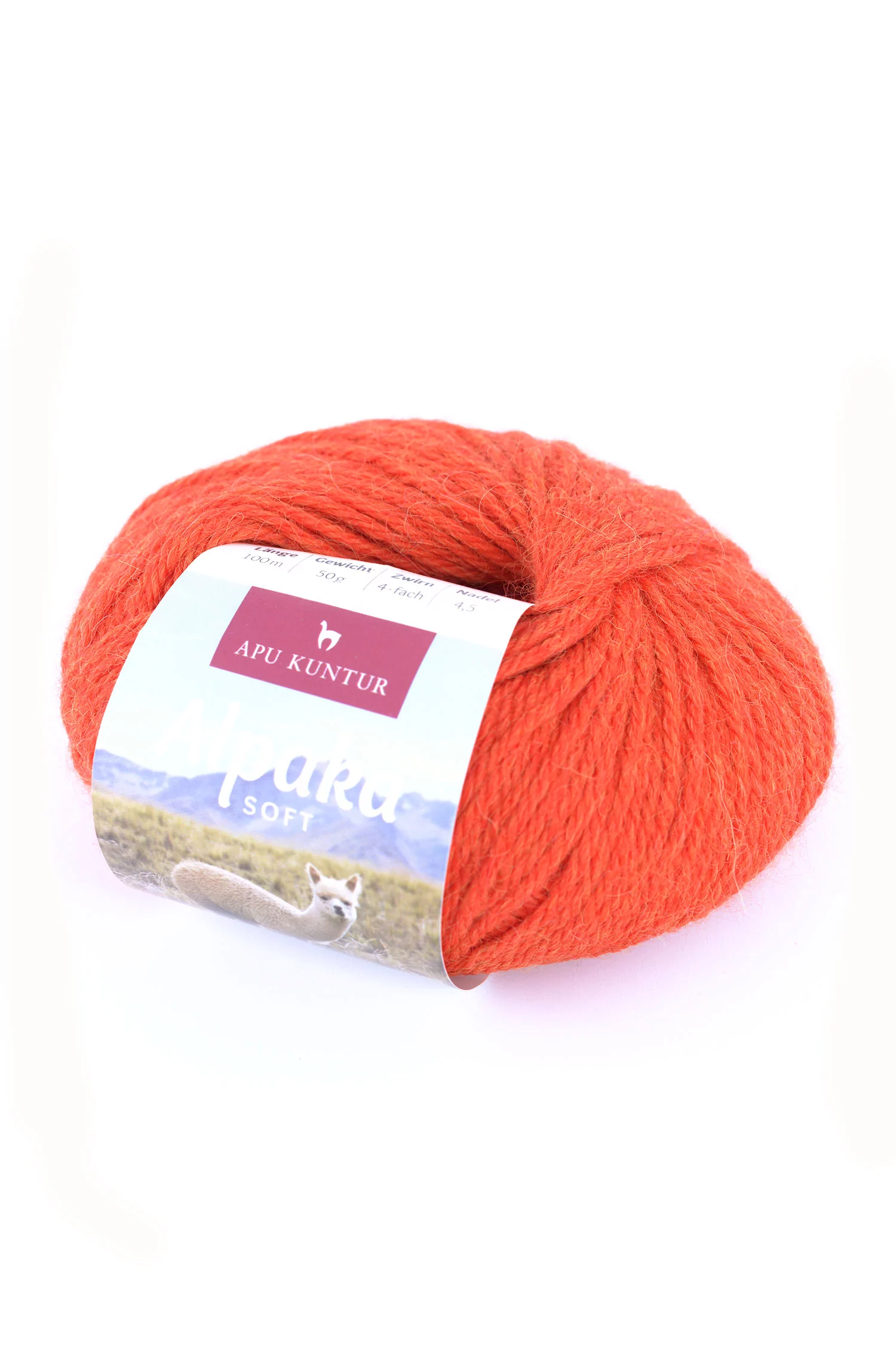 Pelote de laine d'ALPAGA SOFT 50g 100m aiguille 4-4,5 à tricoter crocheter  Nm 4/8 APU KUNTUR
