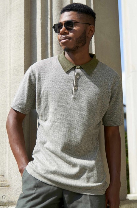 Polo-Shirt SANTIAGO aus Royal Alpaka und Bio-Baumwolle