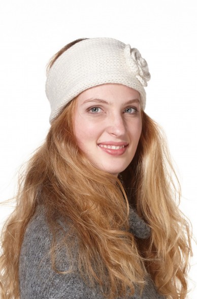 Damen Stirnband ROSETTA aus reinem Alpaka