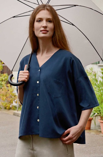 Blusenhemd ARIS aus 100% Bio-Pima-Baumwolle