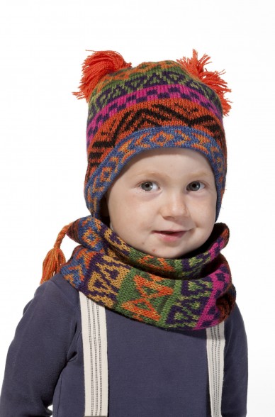 Alpaka Mütze AQUARELL (Kinder 6-12 Monate) aus 100% Baby Alpaka_11482