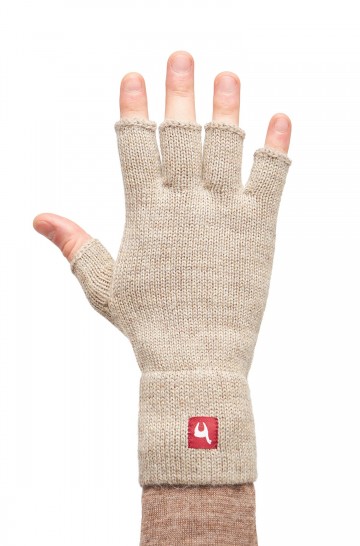 Alpaka Handschuhe HALBFINGER aus 100% Baby Alpaka