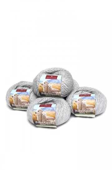 5-PACK baby alpaca wool BULKY 5x50g 50m needle 8 knit crochet yarn Nm 2/2 APU KUNTUR