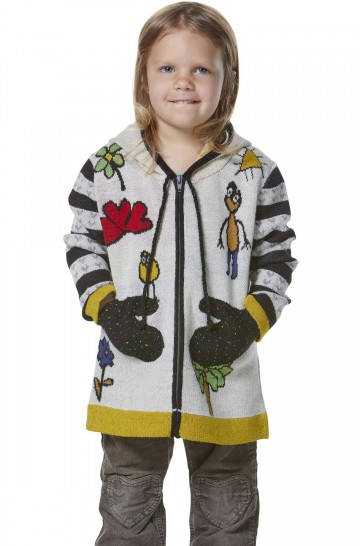 AMOR hoodie knit jacked for children