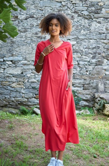 Dress HEZRON made of organic pima cotton for women