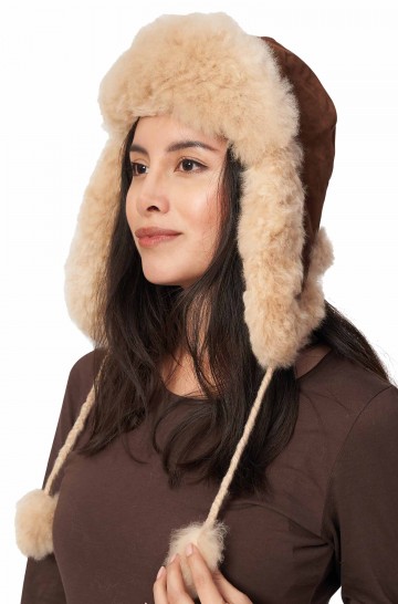 Flyer fur cap with earflaps