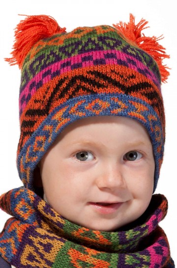 Alpaka Mütze AQUARELL (Kinder 6-12 Monate) aus 100% Baby Alpaka