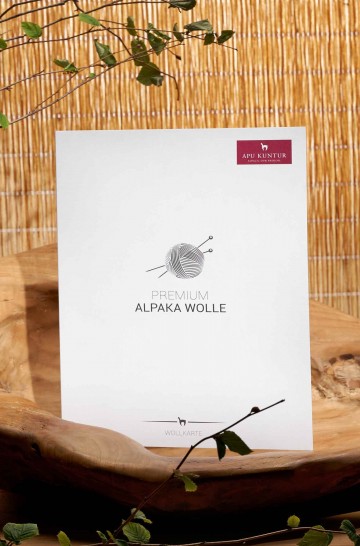 Wollkarte APU KUNTUR für Alpaka Wolle Farbmusterkarte