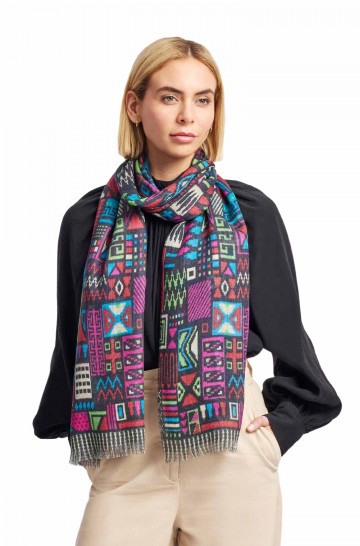Alpaca shawl WEBCAM made of alpaca & silk
