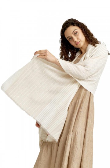 Alpaca shawl WALDEN made of baby alpaca eco, organic cotton & silk